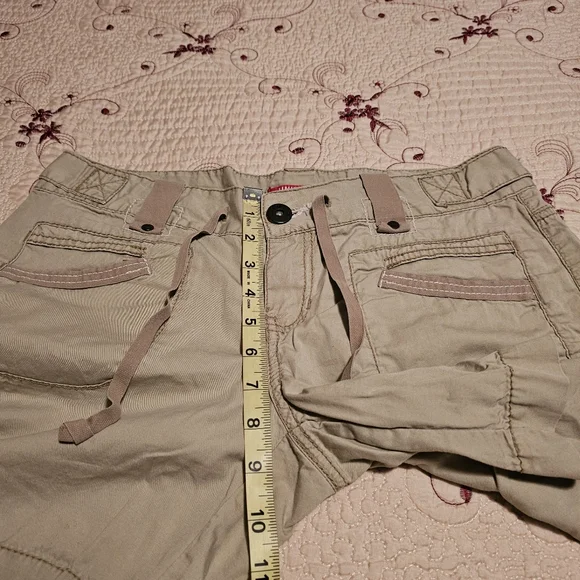 Union Bay Lightweight Shorts Tan Beige 100% Cotton Size 9 - Picture 11 of 14